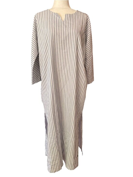 Petite Plume Other - PETITE PLUME french ticking stripe cotton caftan SZ S Luxury Sleepwear